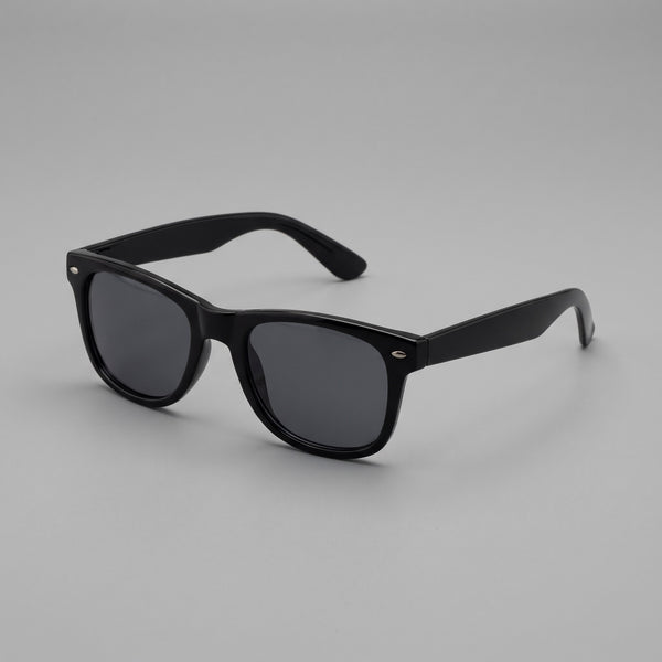 Milano wayfarer zonnebril in mat zwart